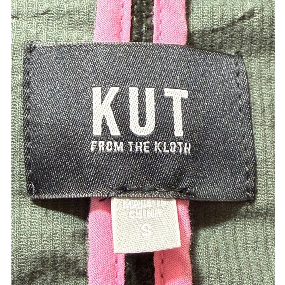 🆕 KUT FROM THE KLOTH Kyra Deep Olive Green Corduroy Utility Jacket NWOT Small - Picture 8 of 8